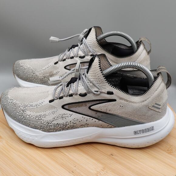 Brooks Shoes Women 11 B White Glycerin 21 Stealthfit Running 1204101B135 Flaw - Picture 1 of 10